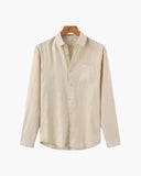 Men's Linen Button-Up Shirt