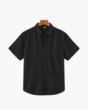 Men's Linen Short Sleeve Button-Up Shirt