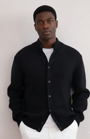 Ribbed Button Closure Cardigan