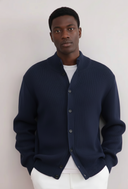 Ribbed Button Closure Cardigan