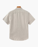 Men's Linen Short Sleeve Button-Up Shirt