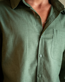 Men's Linen Button-Up Shirt
