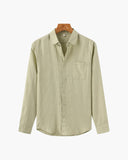 Men's Linen Button-Up Shirt