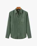 Men's Linen Button-Up Shirt