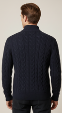 Cable Knit Half-Zip Sweater