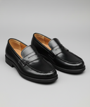 Men’s Black Leather Penny Loafers
