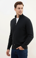 Men’s Ribbed Full-Zip Sweater