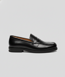 Men’s Black Leather Penny Loafers