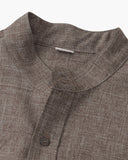 Men's Mandarin Collar Short Sleeve Shirt