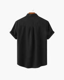 Men's Mandarin Collar Short Sleeve Shirt