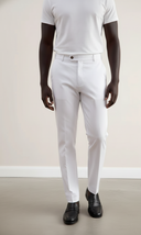 Straight-Leg Pleated Trousers